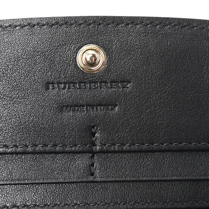 Burberry Grainy Calfskin House Check Porter Continental Wallet Black 6 of 7