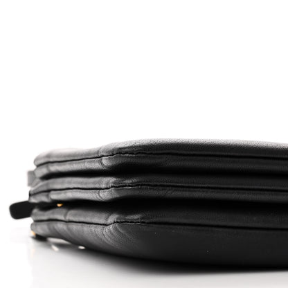 Celine Lambskin Small Trio Crossbody Bag Black 10 of 11