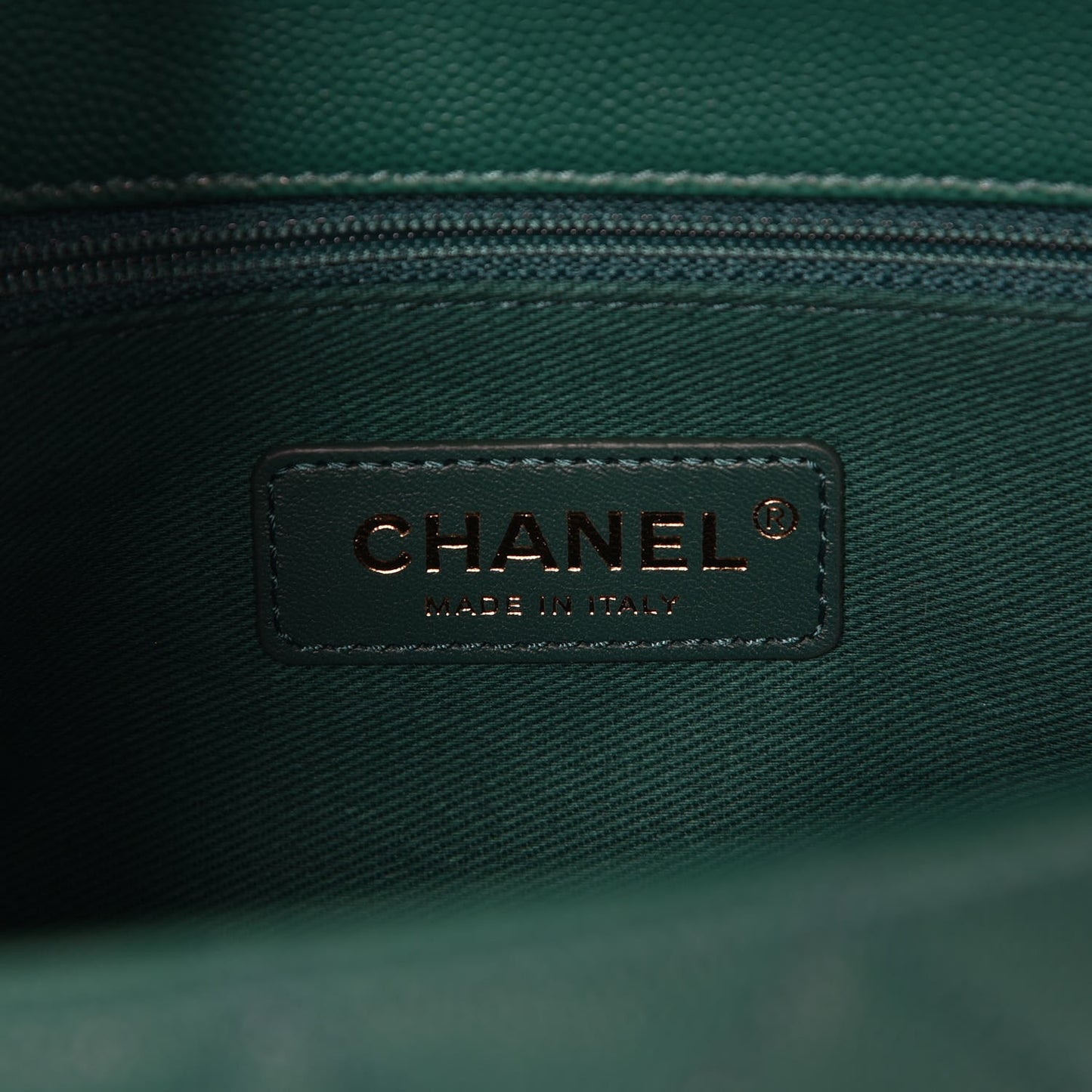 Caviar Quilted Small Coco Handle Flap Green