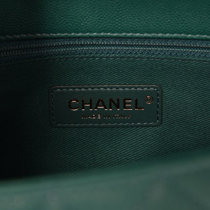 Chanel Caviar Quilted Small Coco Handle Flap Green 6 of 8