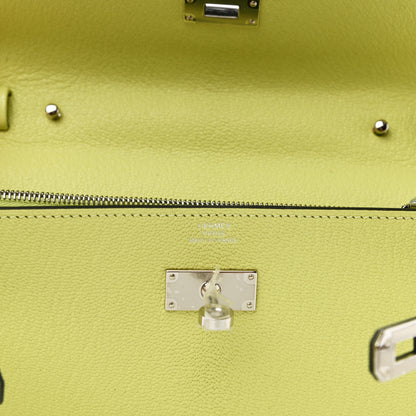 Hermes Chevre Mysore Kelly Wallet To Go Jaune Bourgeon 5 of 5