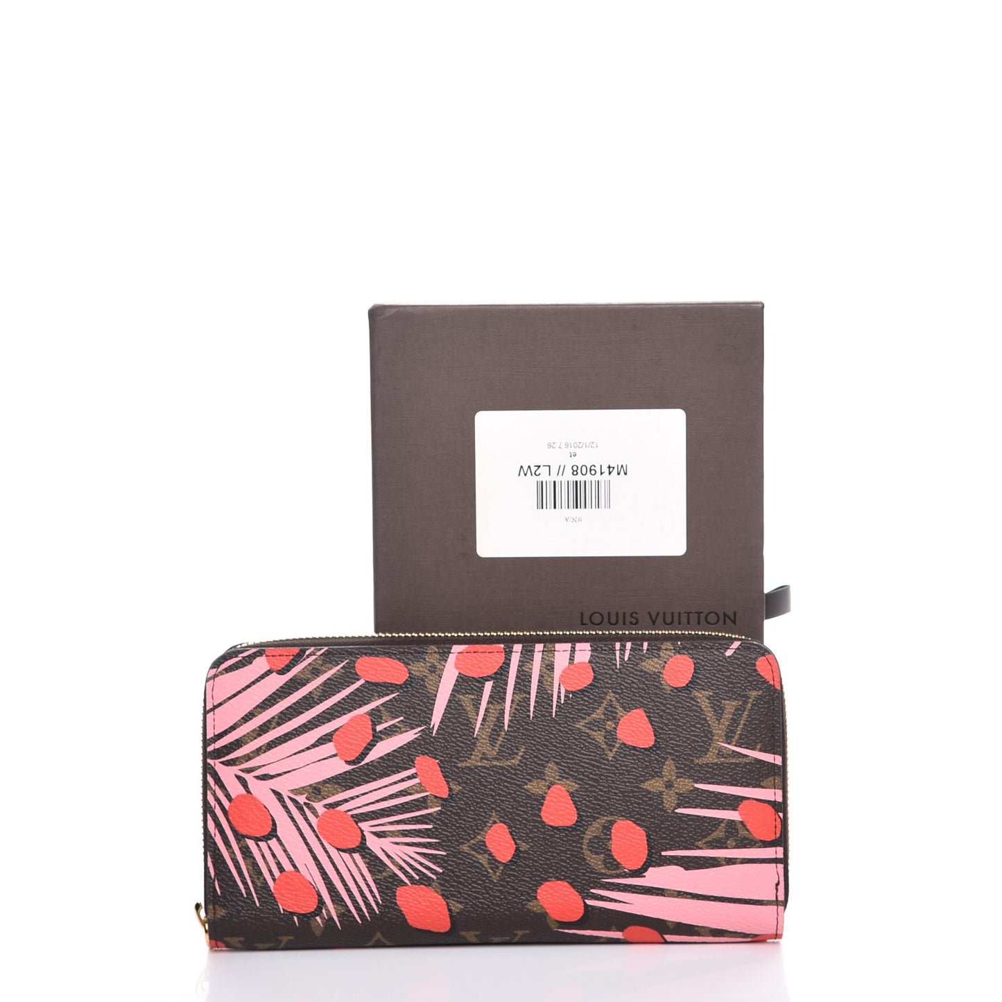 Monogram Jungle Dots Zippy Wallet Sugar Pink Poppy