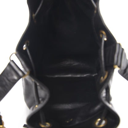 Chanel Lambskin CC Drawstring Shoulder Bag Black 4 of 9