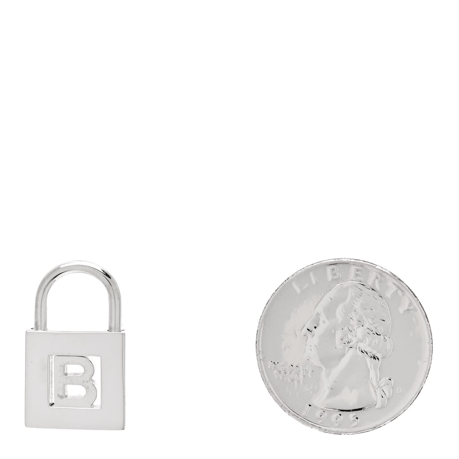 Tiffany Sterling Silver Letter B Lock Charm Pendant 2 of 4