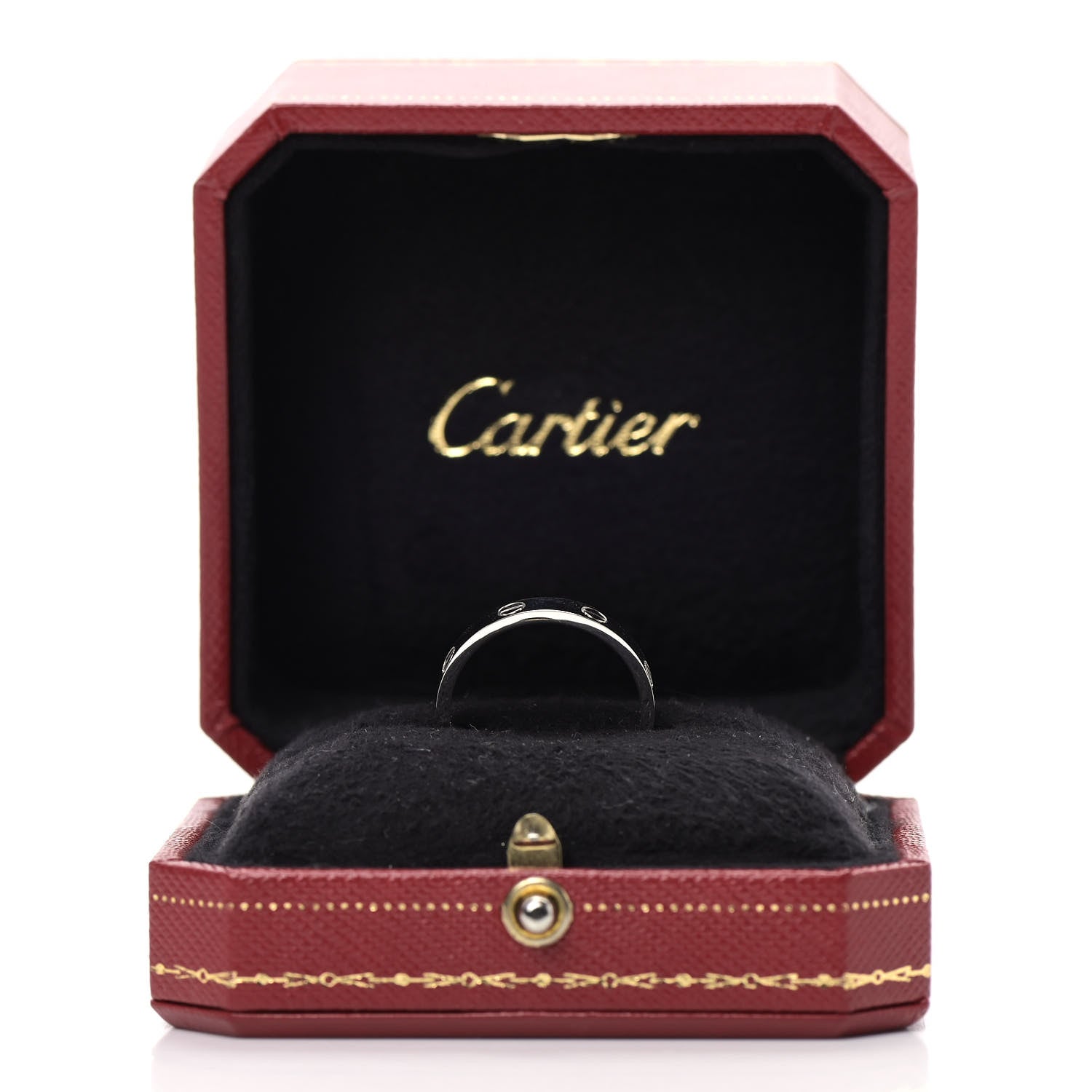 Cartier 18K White Gold Diamond 4mm LOVE Wedding Band Ring 59 8.75 5 of 5