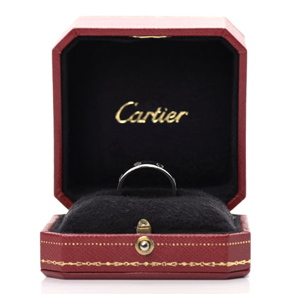 Cartier 18K White Gold Diamond 4mm LOVE Wedding Band Ring 59 8.75 5 of 5