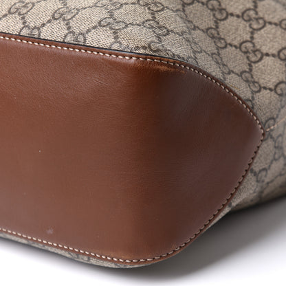 Gucci GG Supreme Monogram Large Linea A Hobo Light Brown 11 of 13
