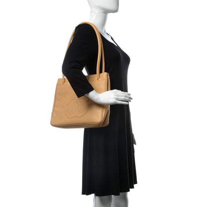 Chanel Calfskin CC Shoulder Bag Beige 2 of 7
