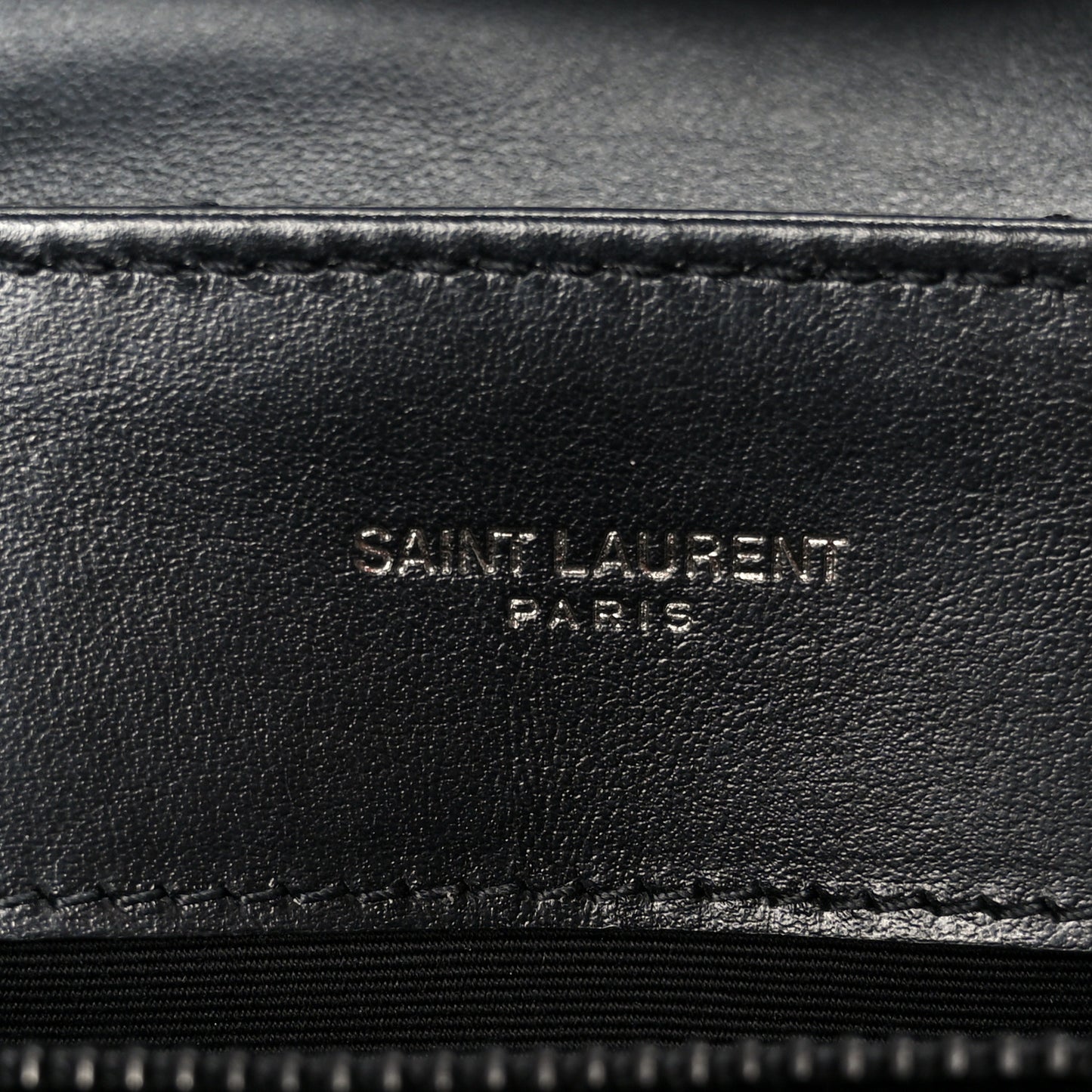 Calfskin Y Quilted Monogram Monochrome Small Loulou Chain Satchel Black