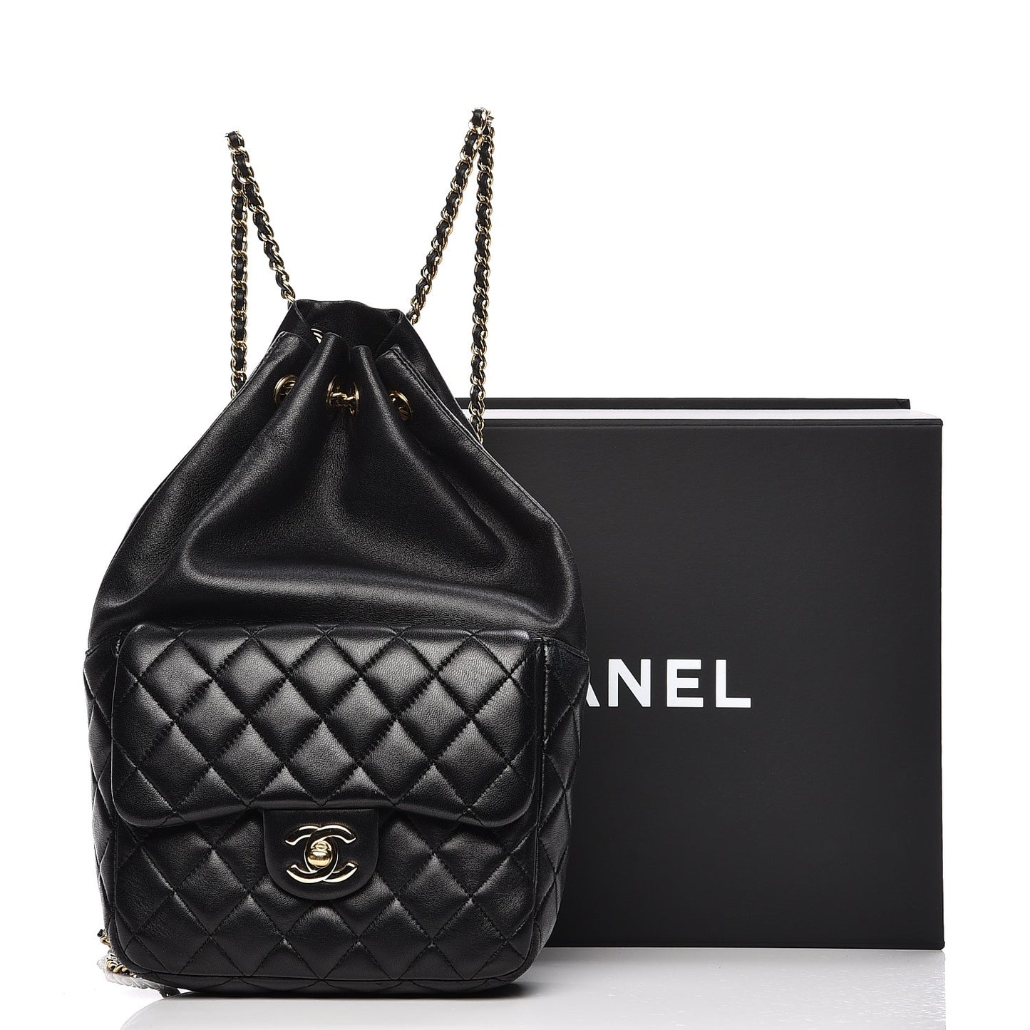 Lambskin Quilted Small in Seoul Backpack Black