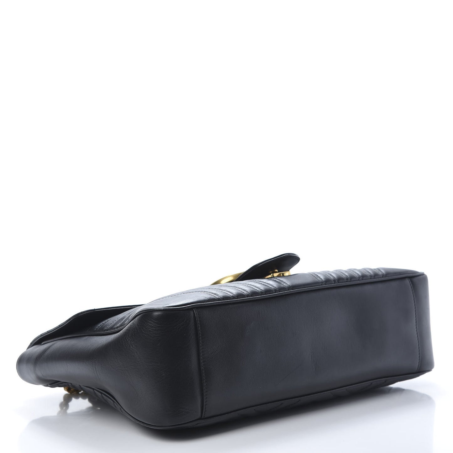 Calfskin Matelasse Large GG Marmont Shoulder Bag Black