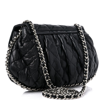 Chanel Washed Lambskin Quilted Mini Chain Around Flap Black 3 of 12