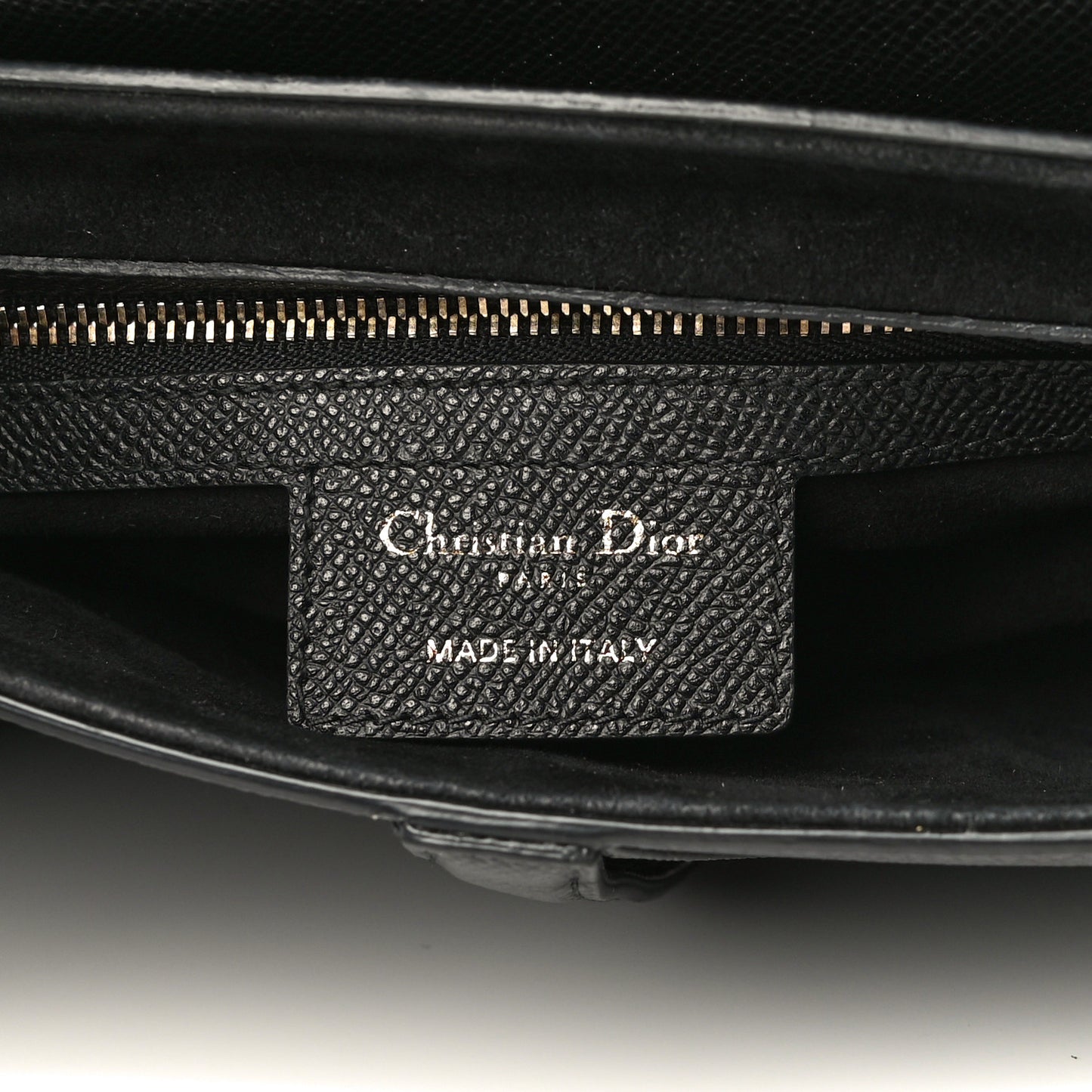 Grained Calfskin Saddle Bag Black
