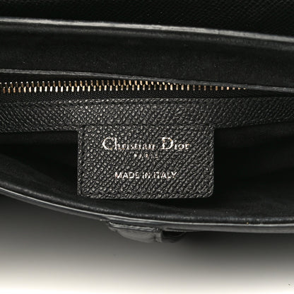 Christian Dior Grained Calfskin Saddle Bag Black 5 of 15