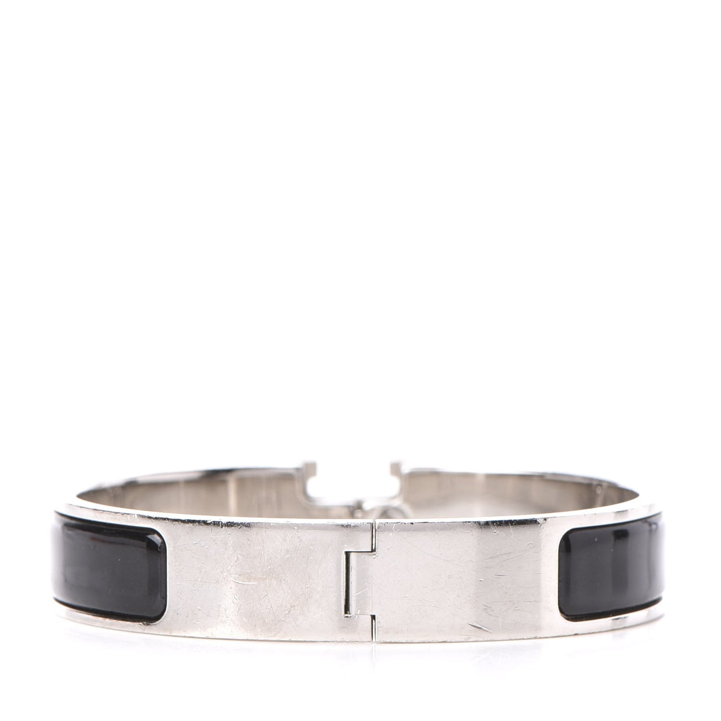 Enamel Narrow Clic Clac H Bracelet PM Black