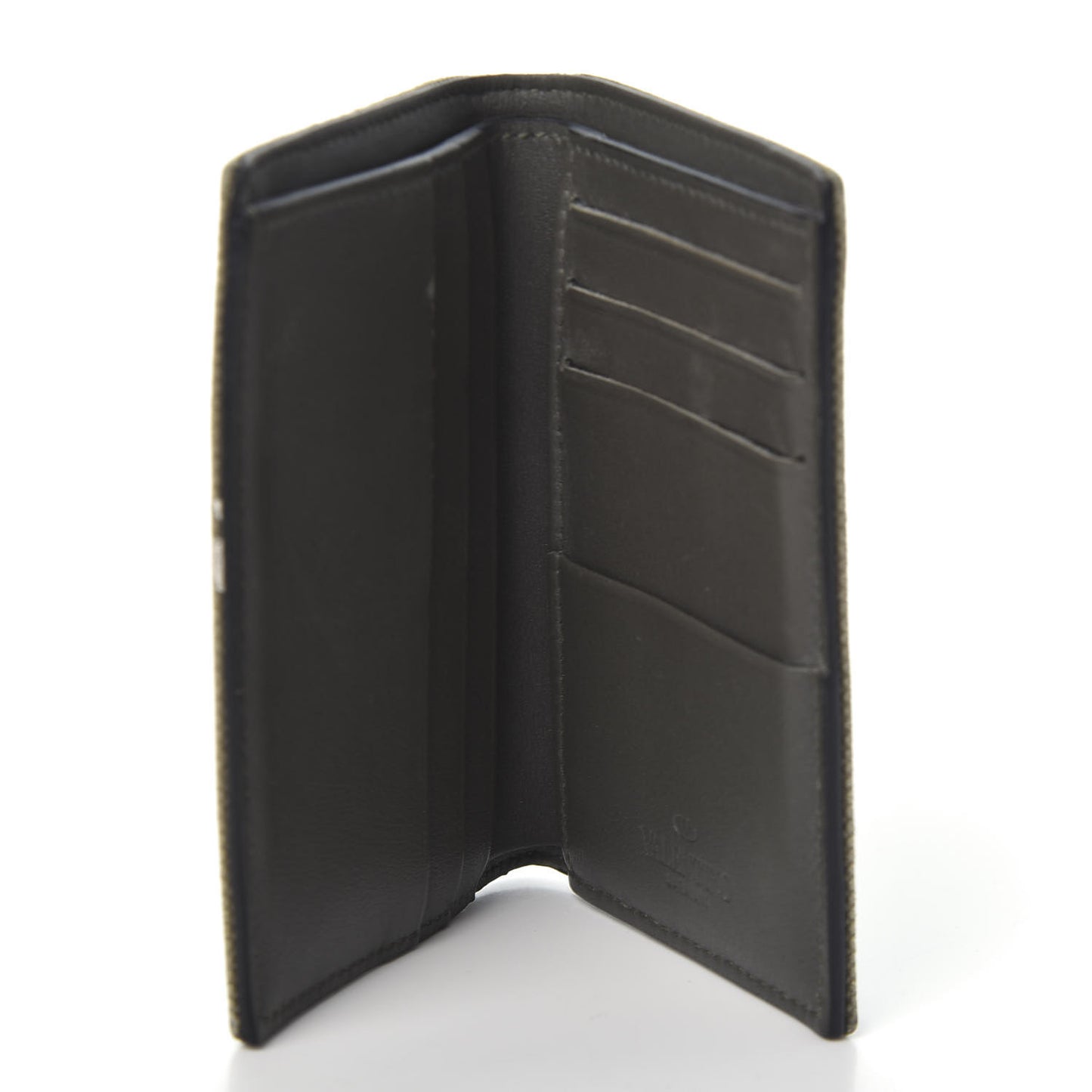 Canvas Rockstud VLTN Bi-Fold Wallet Olive