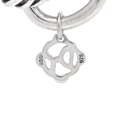 David Yurman Sterling Silver Ceramic 13mm Large Oval Link Bracelet Black 5 of 5