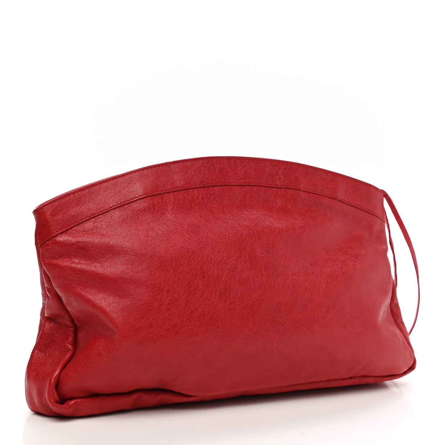 Agneau Classic Hardware Premier Clutch Rouge Coquelicot