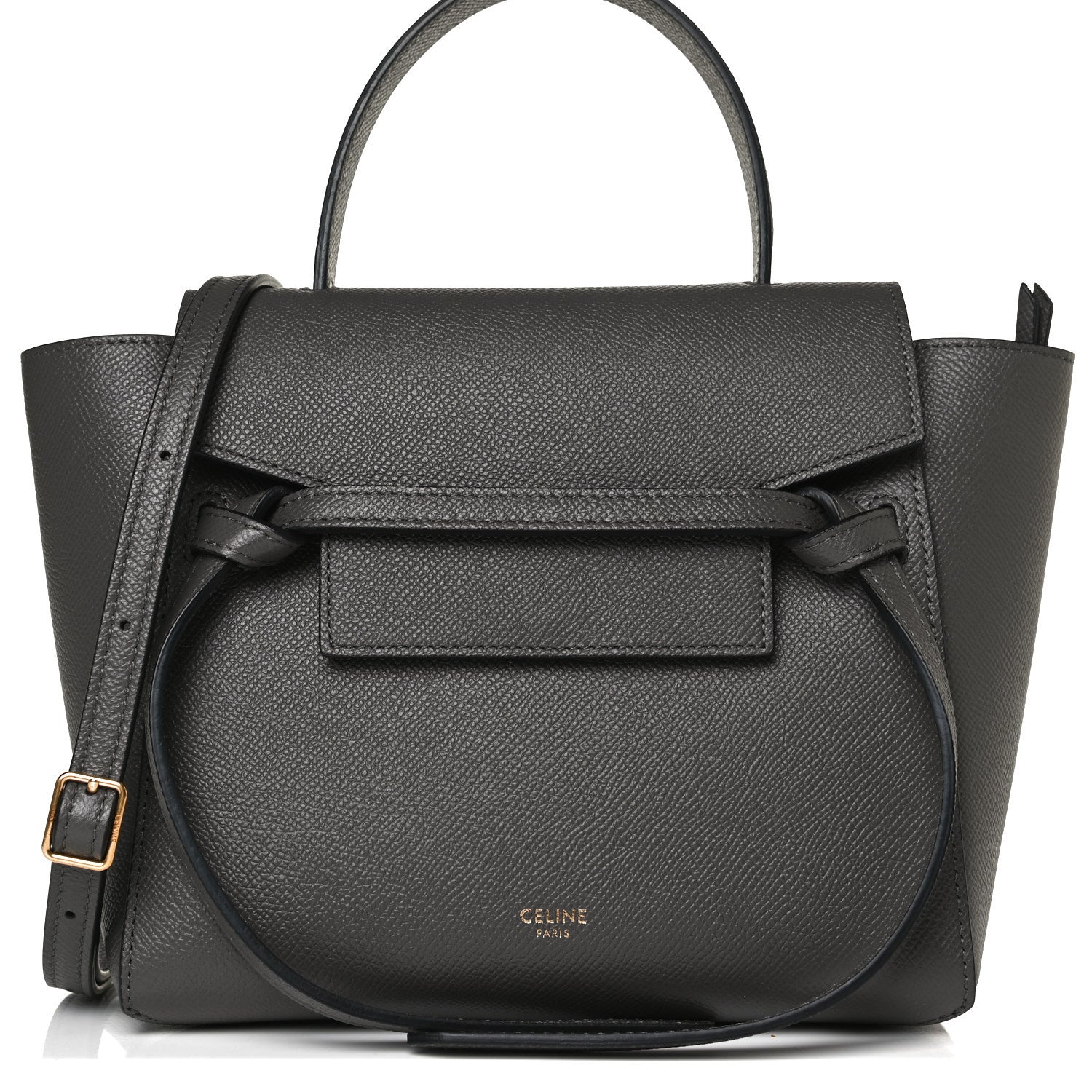 Celine Grained Calfskin Nano Belt Bag Grey 8 of 13