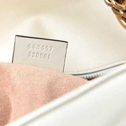 Gucci Calfskin Matelasse Small GG Marmont Shoulder Bag White 7 of 11