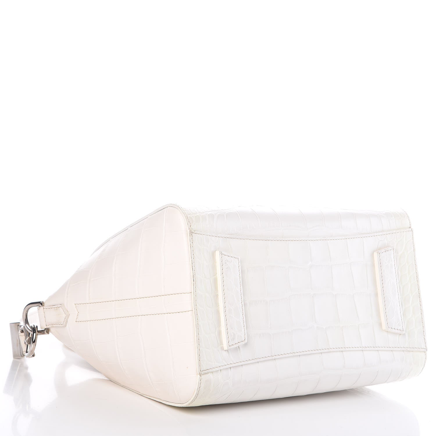 Givenchy Calfskin Crocodile Embossed Small Antigona White 4 of 26
