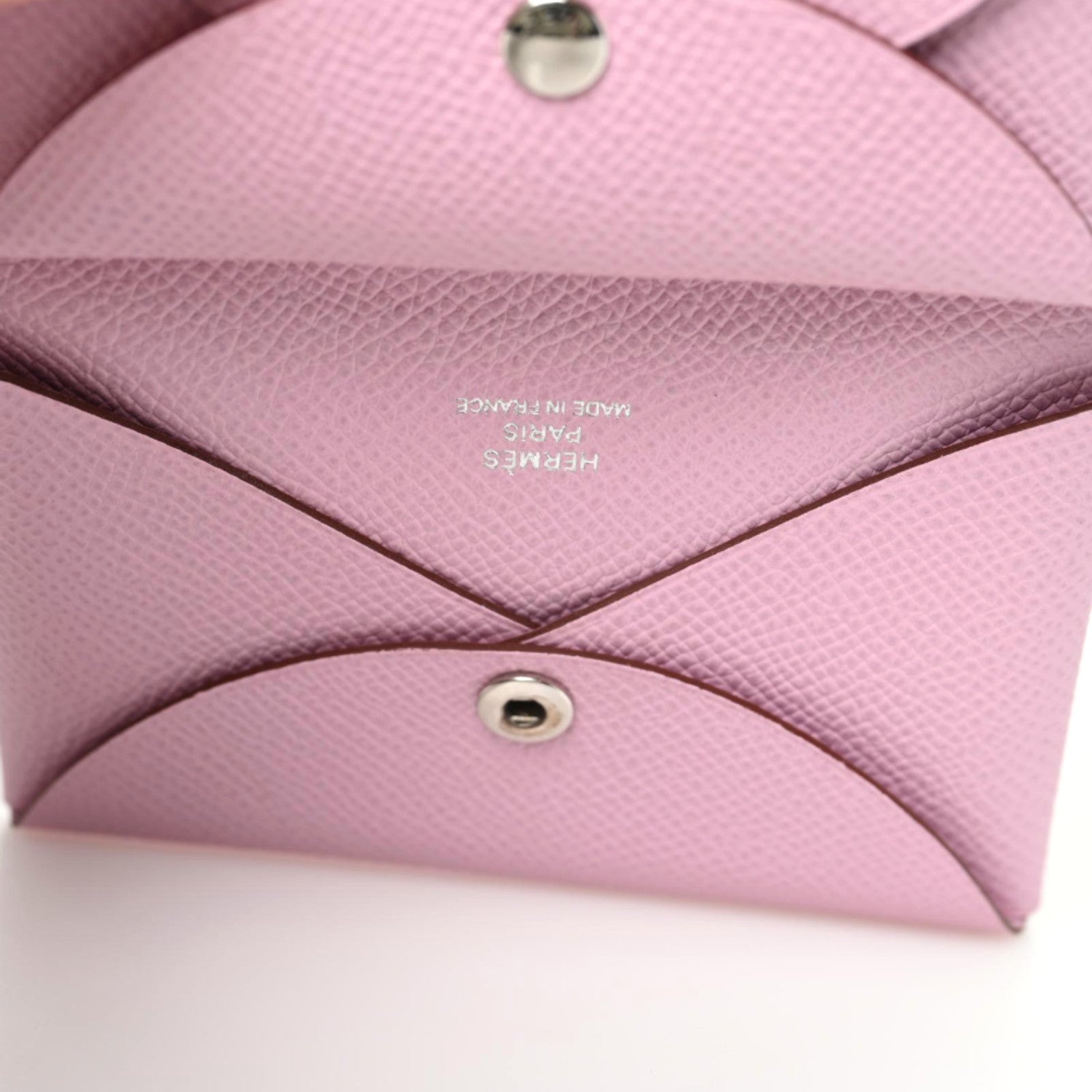 Hermes Epsom Calvi Duo Card Case Mauve Sylvestre 6 of 7