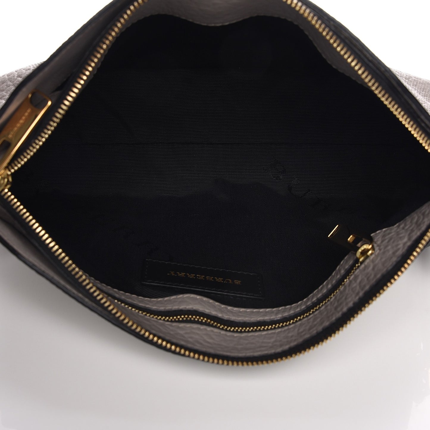 Signature Grain Calfskin Check Embossed Small Chichester Crossbody Clutch Bag Pale Grey