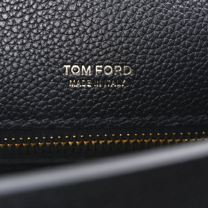 Tom Ford Grained Calfskin Mini T Clasp Tara Crossbody Bag Black 6 of 10