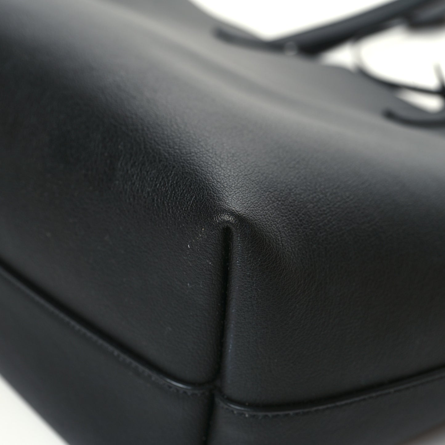 Calfskin Large Shopping Tote Black