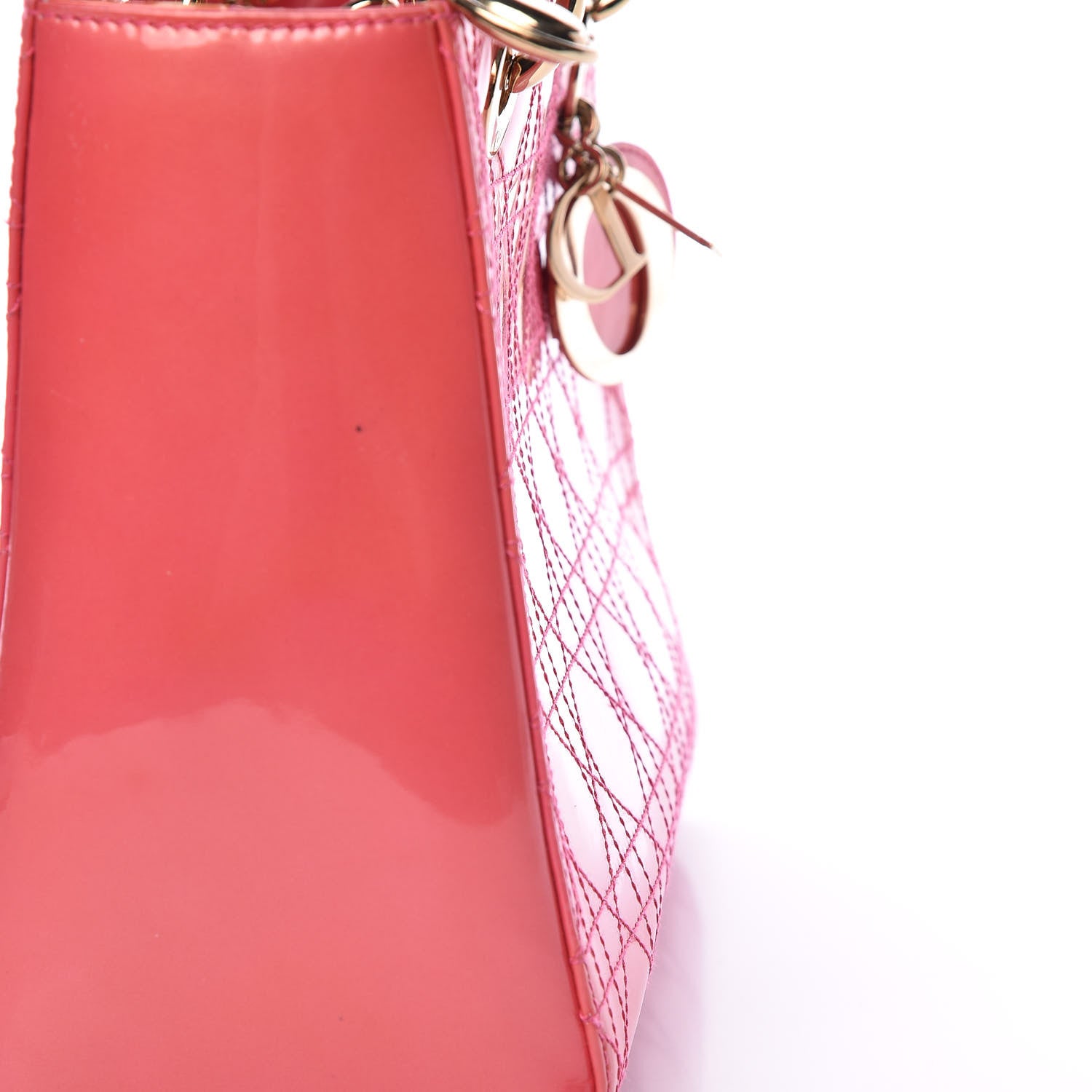 Christian Dior Patent Cannage Medium Lady Dior Pink 10 of 20