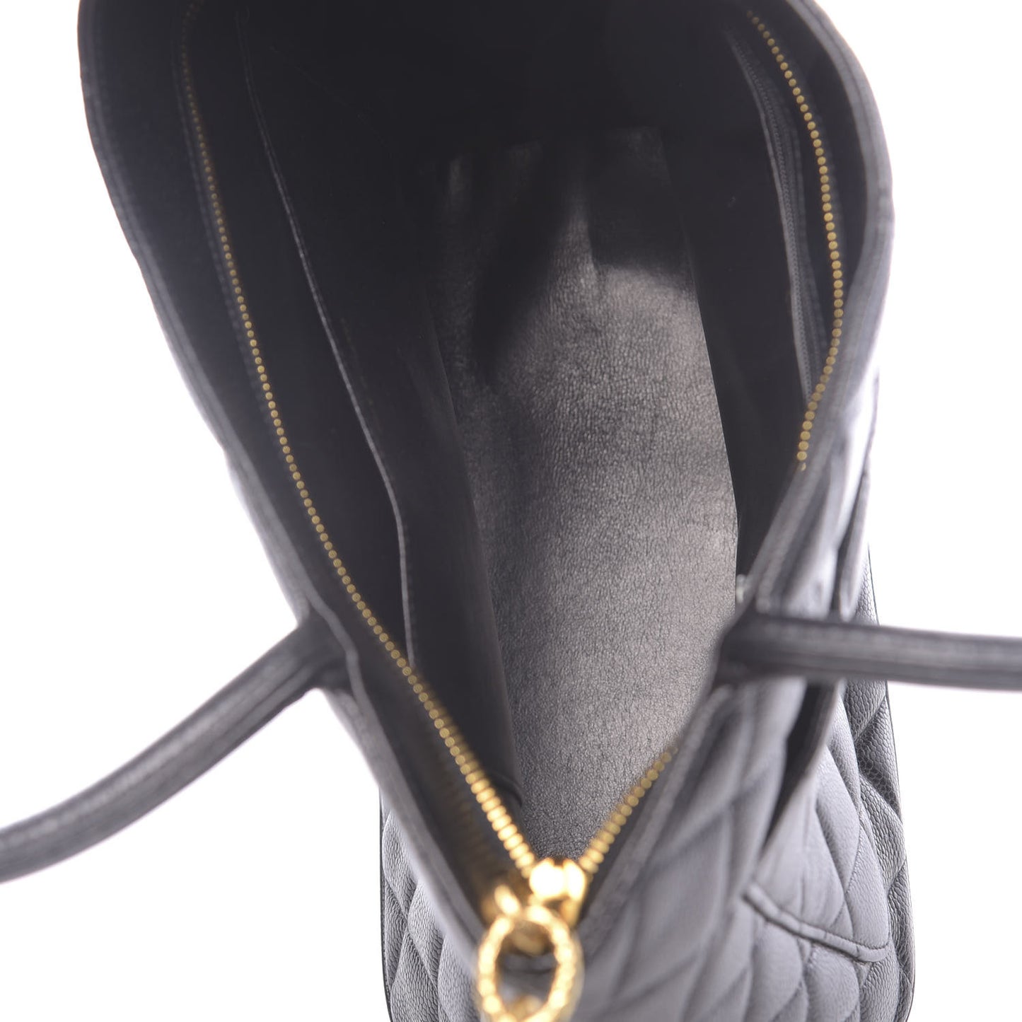 Caviar Quilted Medallion Tote Black