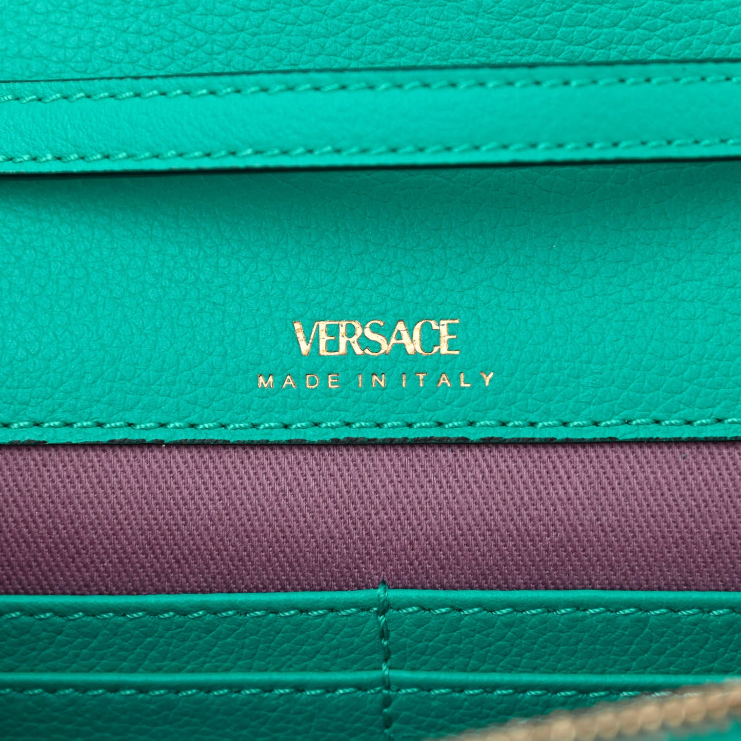 Grained Calfskin La Medusa Crossbody Bag Turquoise