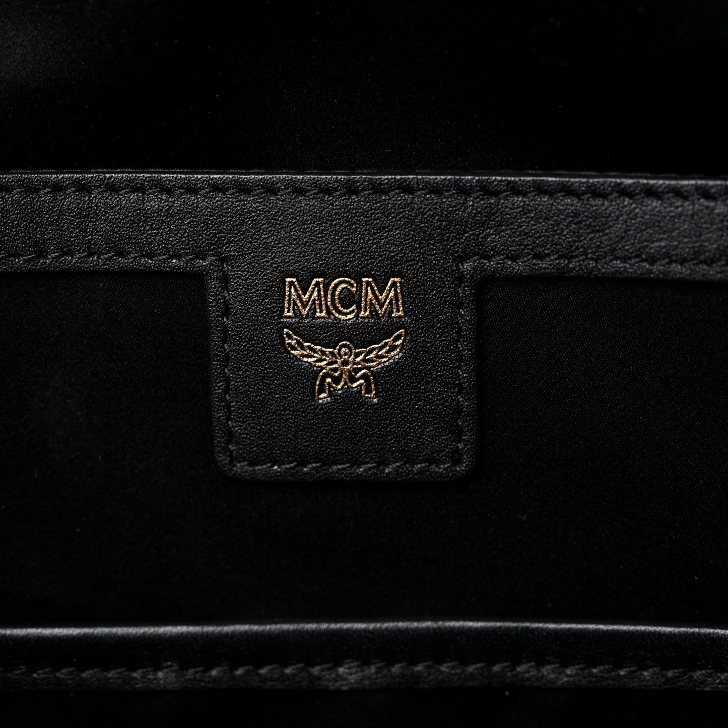 Suede Crystal Victory Patch Backpack Black