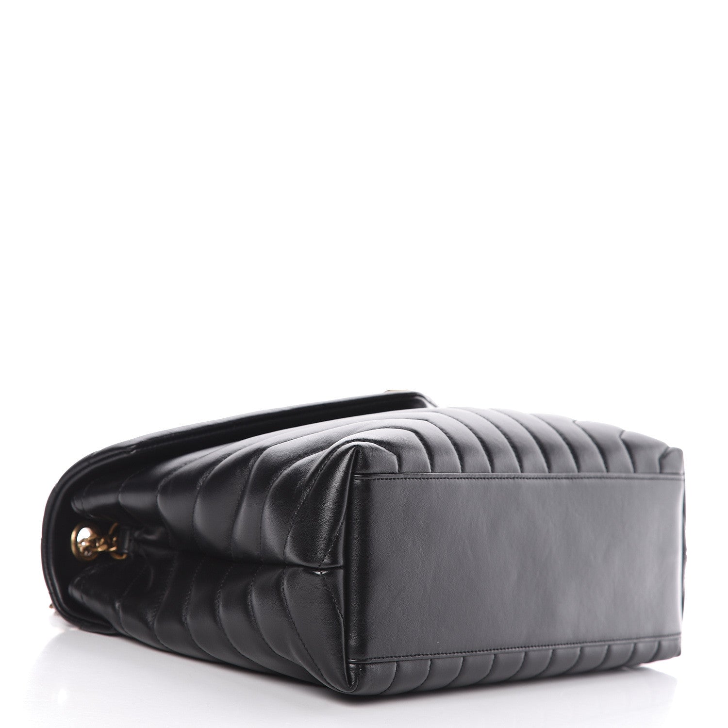 Saint Laurent Calfskin Y Quilted Monogram Medium Loulou Chain Satchel Black 4 of 11