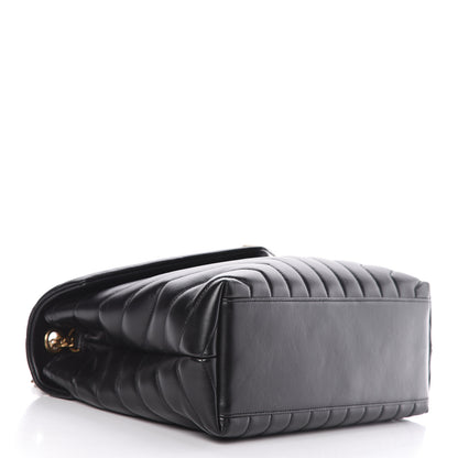 Saint Laurent Calfskin Y Quilted Monogram Medium Loulou Chain Satchel Black 4 of 11