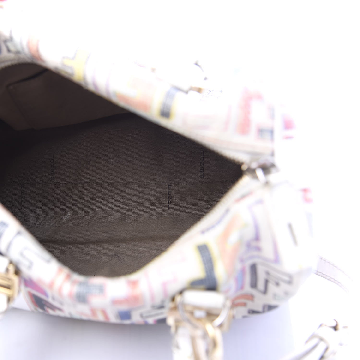 Fendi Zucca Spalmati Vitello FF Multicolor Forever Boston Multicolor White 5 of 10