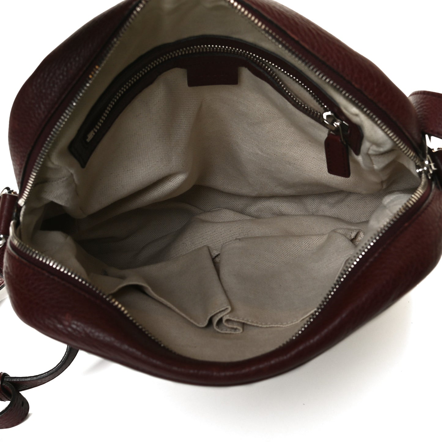 Pebbled Calfskin Medium Soho Messenger Bag Burgundy