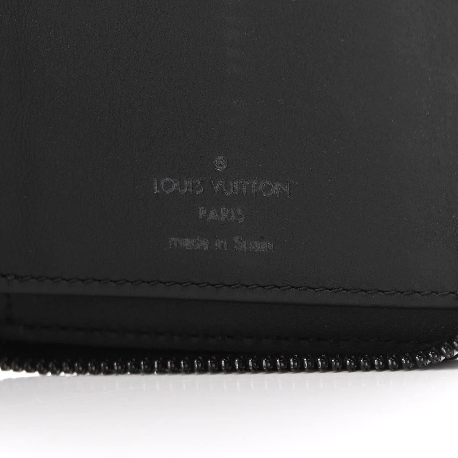 Louis Vuitton Calfskin Monogram Shadow Vertical Zippy Wallet Black 6 of 8