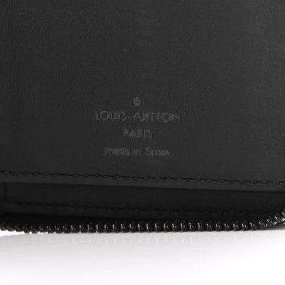 Louis Vuitton Calfskin Monogram Shadow Vertical Zippy Wallet Black 6 of 8