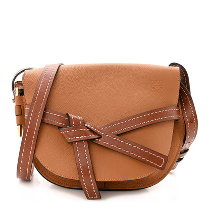 Loewe Grained Calfskin Small Gate Crossbody Bag Caramel Pecan 1 of 9