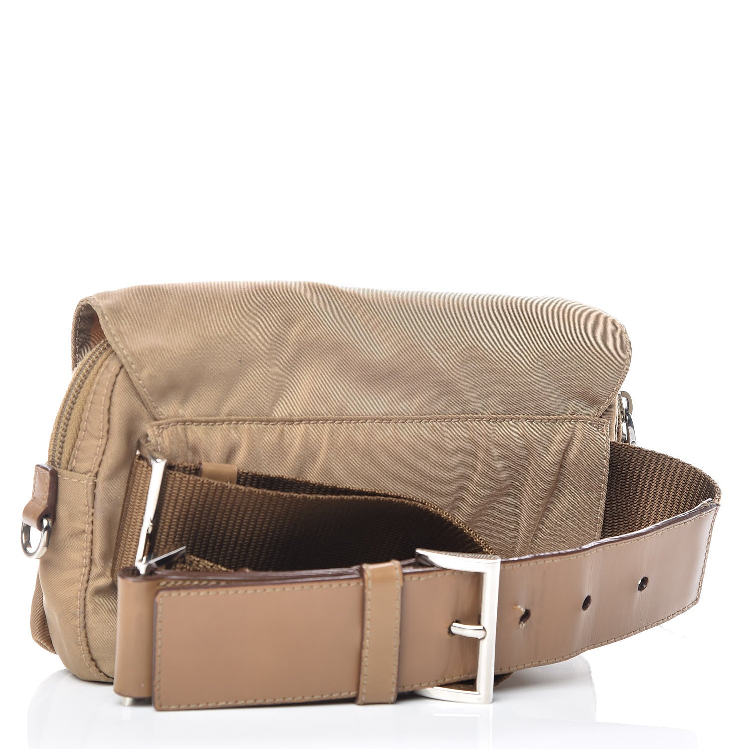 Prada Tessuto Nylon Saffiano Belt Bag Brown 3 of 11