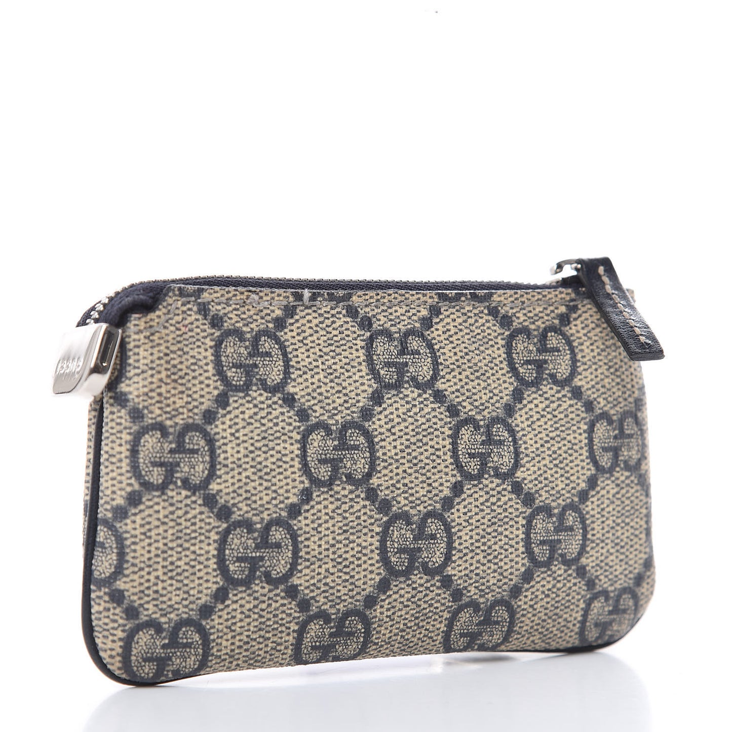 GG Supreme Monogram Key Case Beige Blue