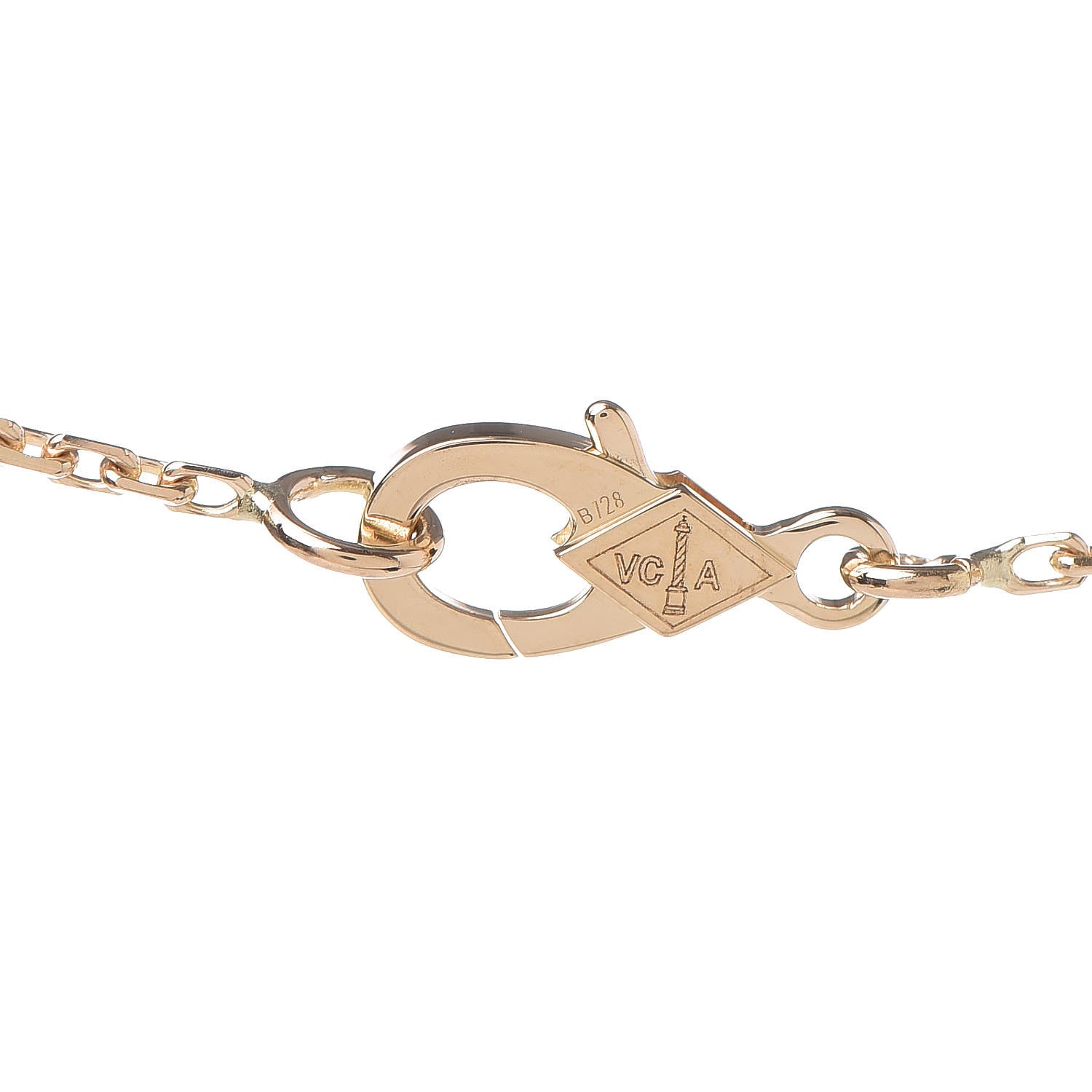 Van Cleef & Arpels 18K Yellow Gold Mother of Pearl Vintage Alhambra Pendant Necklace 6 of 9