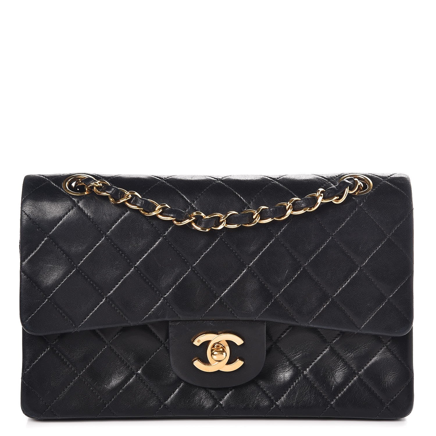 Chanel Lambskin Quilted Small Double Flap Black 1 of 9