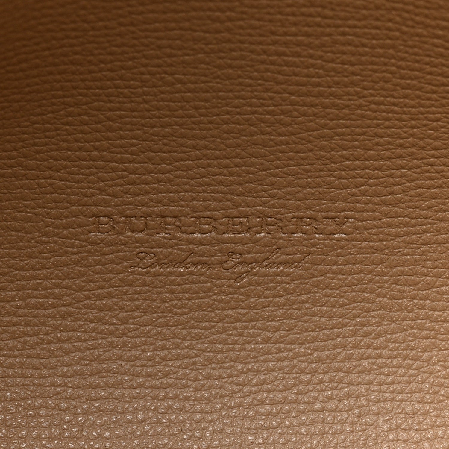 Burberry Grainy Calfskin Haymarket Check Medium Reversible Tote Camel 6 of 9