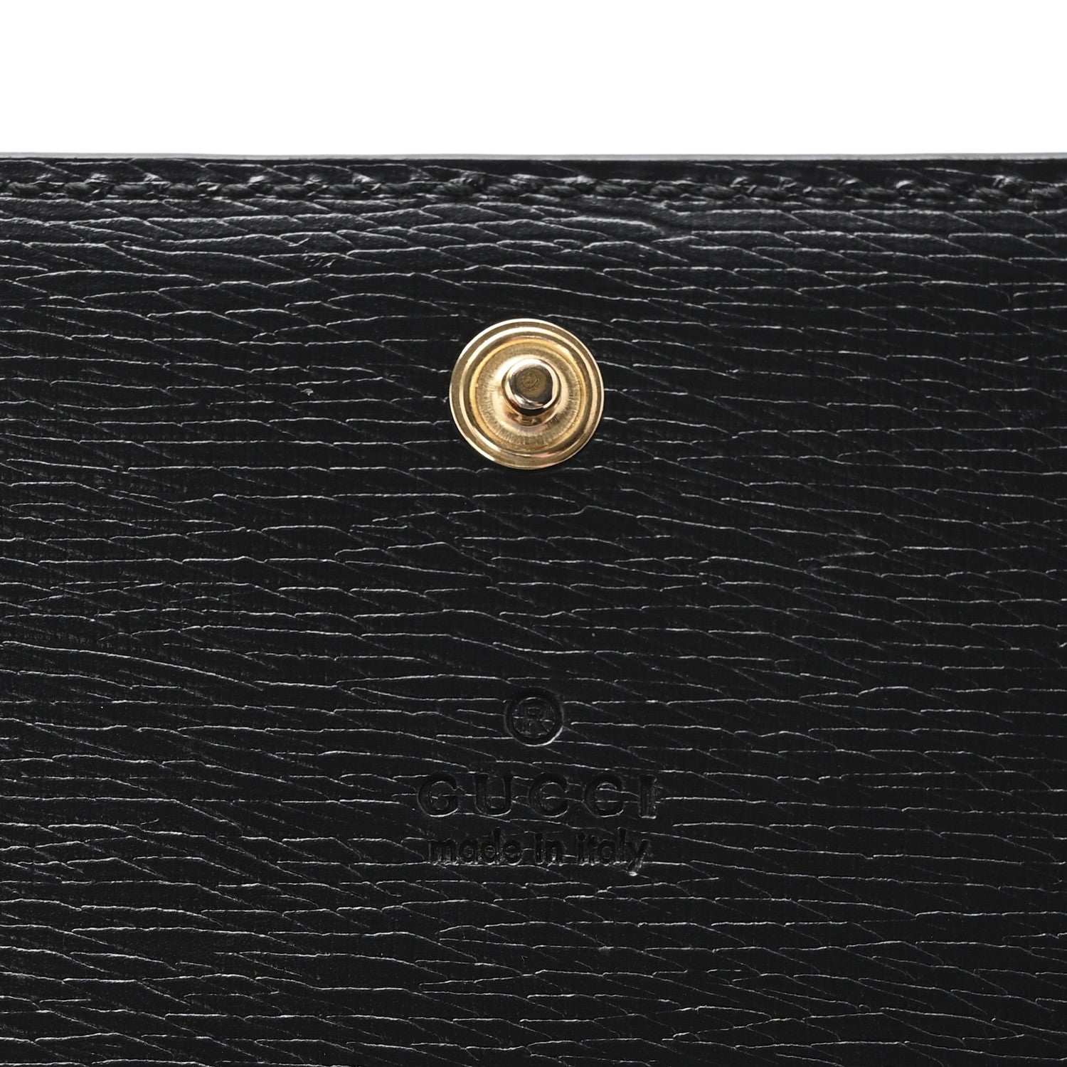 Gucci Azalea Calfskin Script Card Case Black 6 of 10