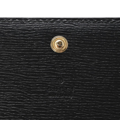 Gucci Azalea Calfskin Script Card Case Black 6 of 10