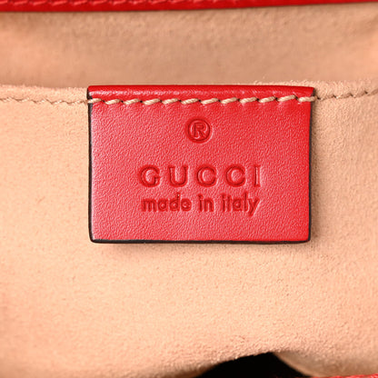 Gucci Guccissima Small Padlock Shoulder Bag Hibiscus Red 6 of 11