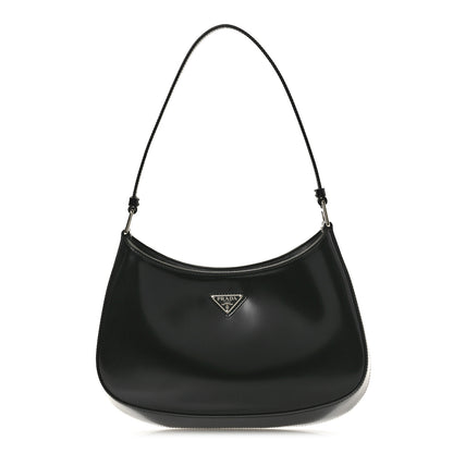 Prada Spazzolato Cleo Shoulder Bag Black 1 of 9
