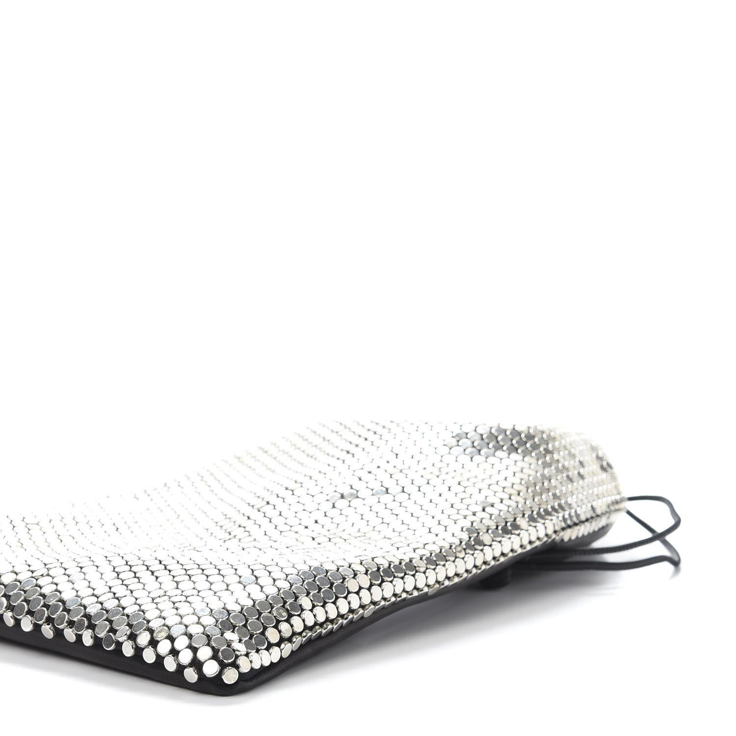 Alexander Wang Calfskin Sequin Ryan Mini Drawstring Black Silver 6 of 7